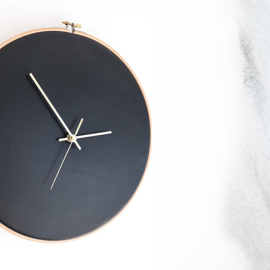 Black Leather Wall Clock